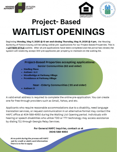 WAITLIST OPENINGS May 2026